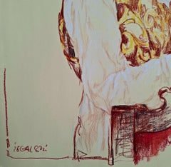 Harpie. Dessin contemporain, Femme, Artiste polonais