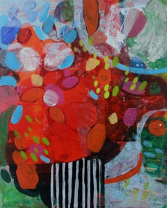 A Garden by Spring Time-  XXI Century, Contempory Abstract, Acrylics, Painting 