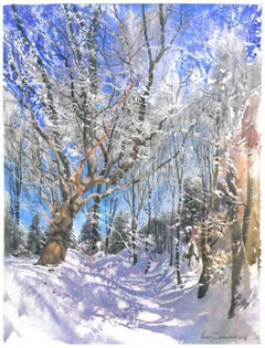 Photorealist Landscape Drawings and Watercolours