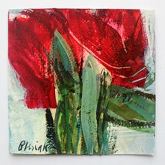 Tulips - XXI century, Oil & Acrylic Painting, Abstract, Figurative, Flowers