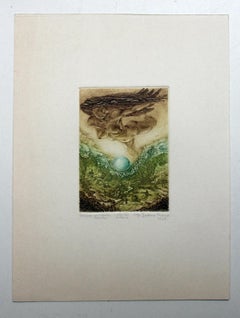 Fortune - XX Century, Figurative Etching Print, Nude, Fantasy, Landscape