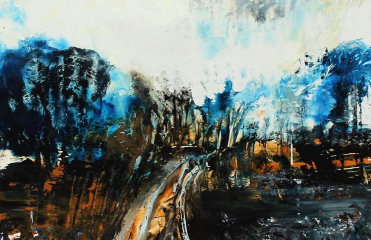 Paesaggio - XXI secolo, Pittura contemporanea ad olio e acrilico, Astrazione - Painting di Monika Rossa