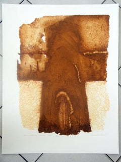 Souvenirs - XXe siècle, gravure abstraite, monochrome, formes organiques