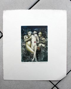 Join Us - XX century, Contemporary mixed media print, Figurative