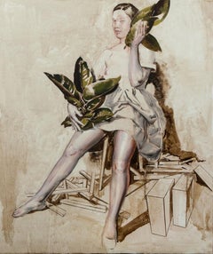 Remains and fragments - XXI Century, Contemporary Figurative Nude Oil Painting
