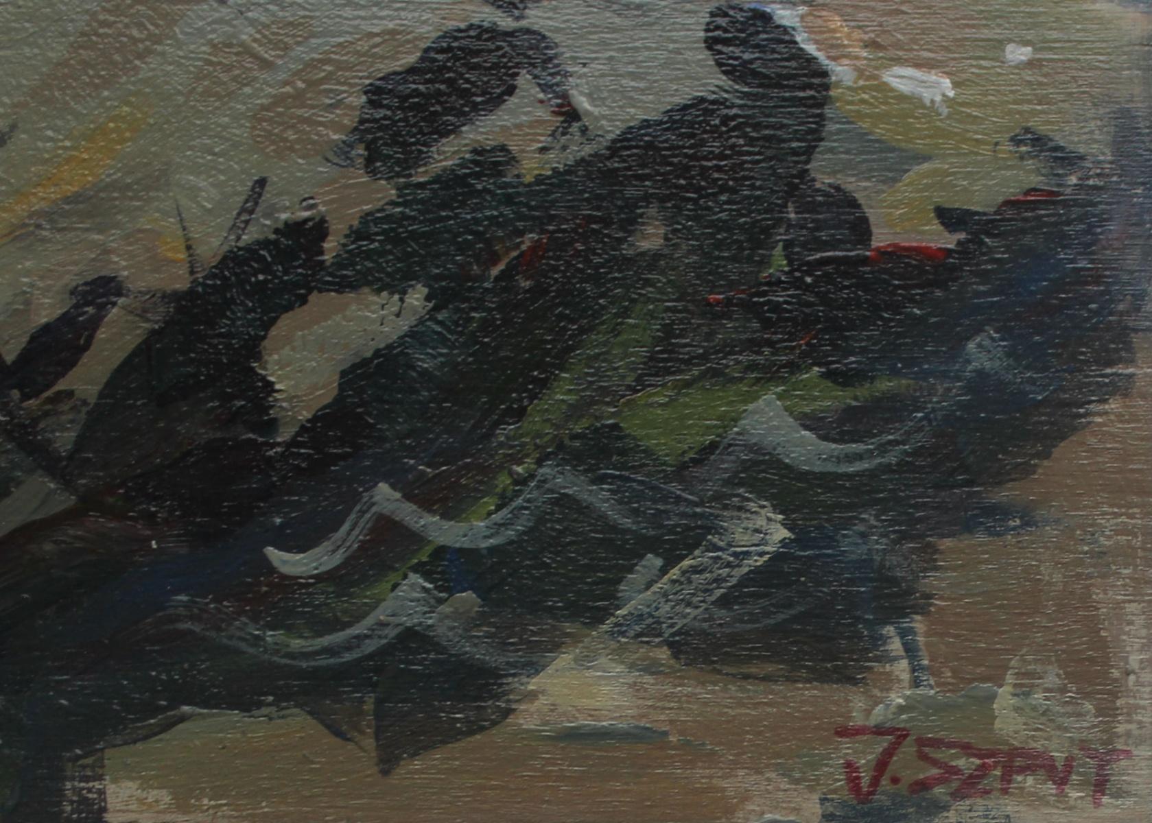 Costa de Syros - Siglo XXI, Pintura al Óleo Paisaje Contemporáneo, Realismo - Painting Realista de Janusz Szpyt