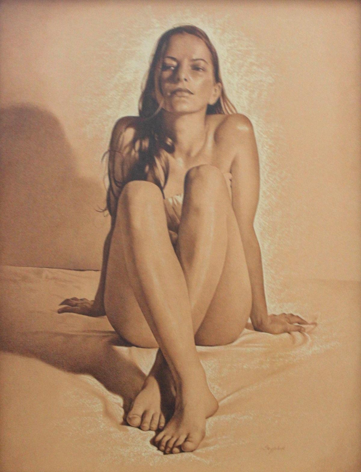Andrzej Szypluk Figurative Art - Nude - XXI century, Contemporary Realistic Figurative Mixed Media Drawing  