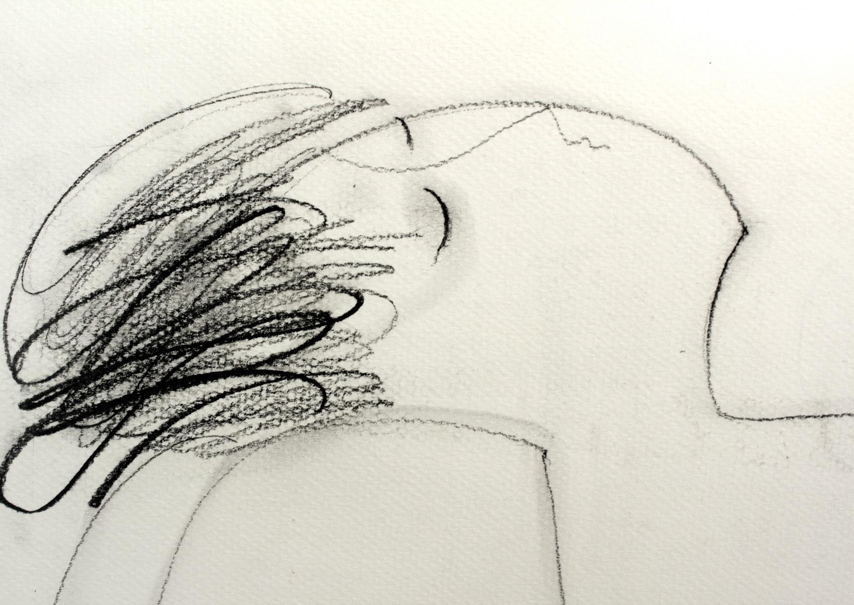 Nudo - XXI secolo, Disegno figurativo contemporaneo a matita su carta - Art di Siergiej Timochow