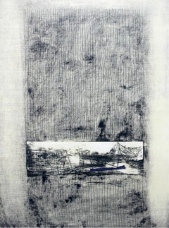 A landscape - XXI Century, Contemporary Abstract Monotype Print, Monochromatic