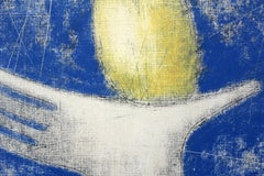 Nature morte avec mains et pommes - XXIe siècle, impression figurative de monotype