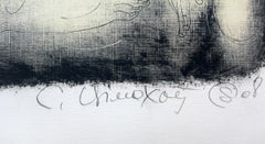 Nude - XXI Century, Contemporary Figurative Monotype Print, Monochromatic