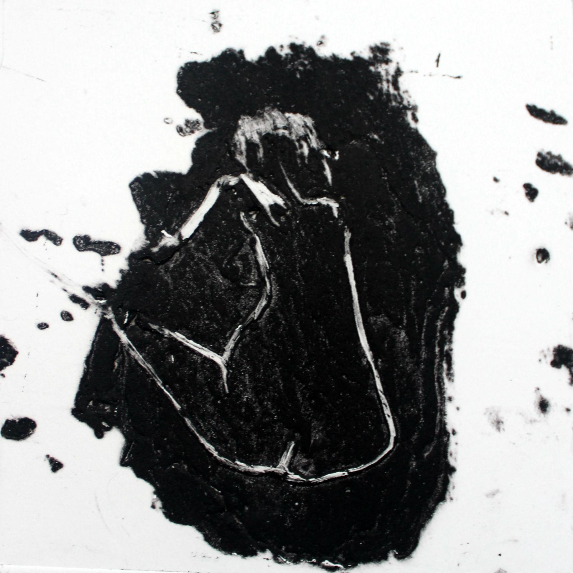 Nude X - XXI Century, Contemporary Figurative Etching Print, Monochromatic