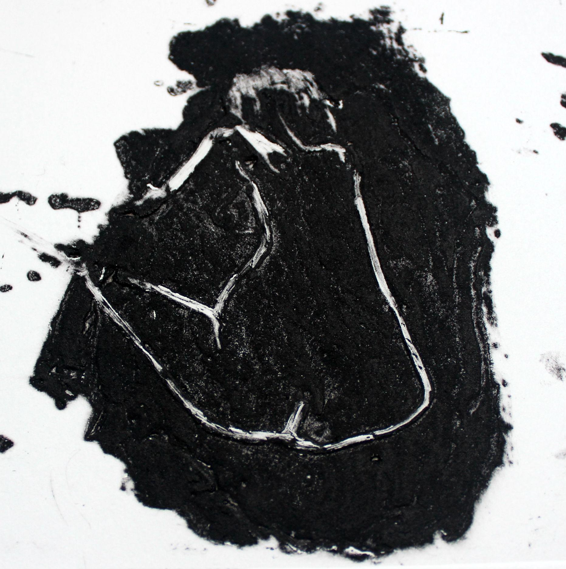Nude X - XXI Jahrhundert, Zeitgenössischer figurativer Radierungsdruck, monochrom (Grau), Figurative Print, von Marta Wakula-Mac