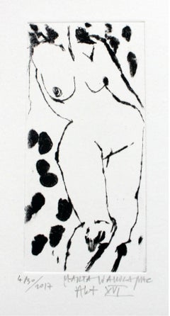 Nude XVI - XXI Century, Contemporary Figurative Drypoint Etching Print