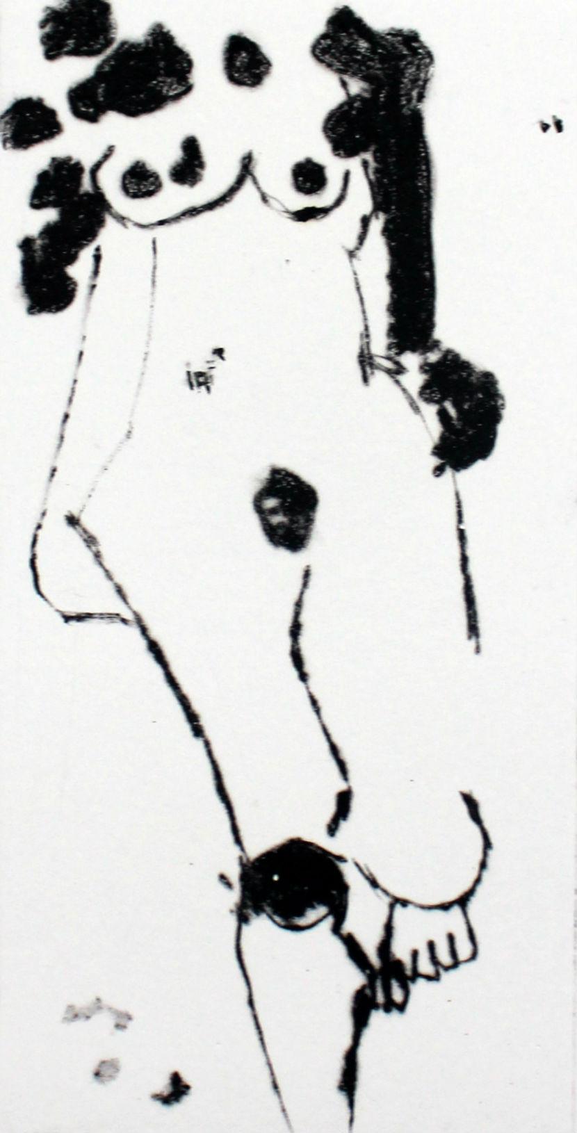 Nude XV - XXI Century, Contemporary Figurative Drypoint Etching Print