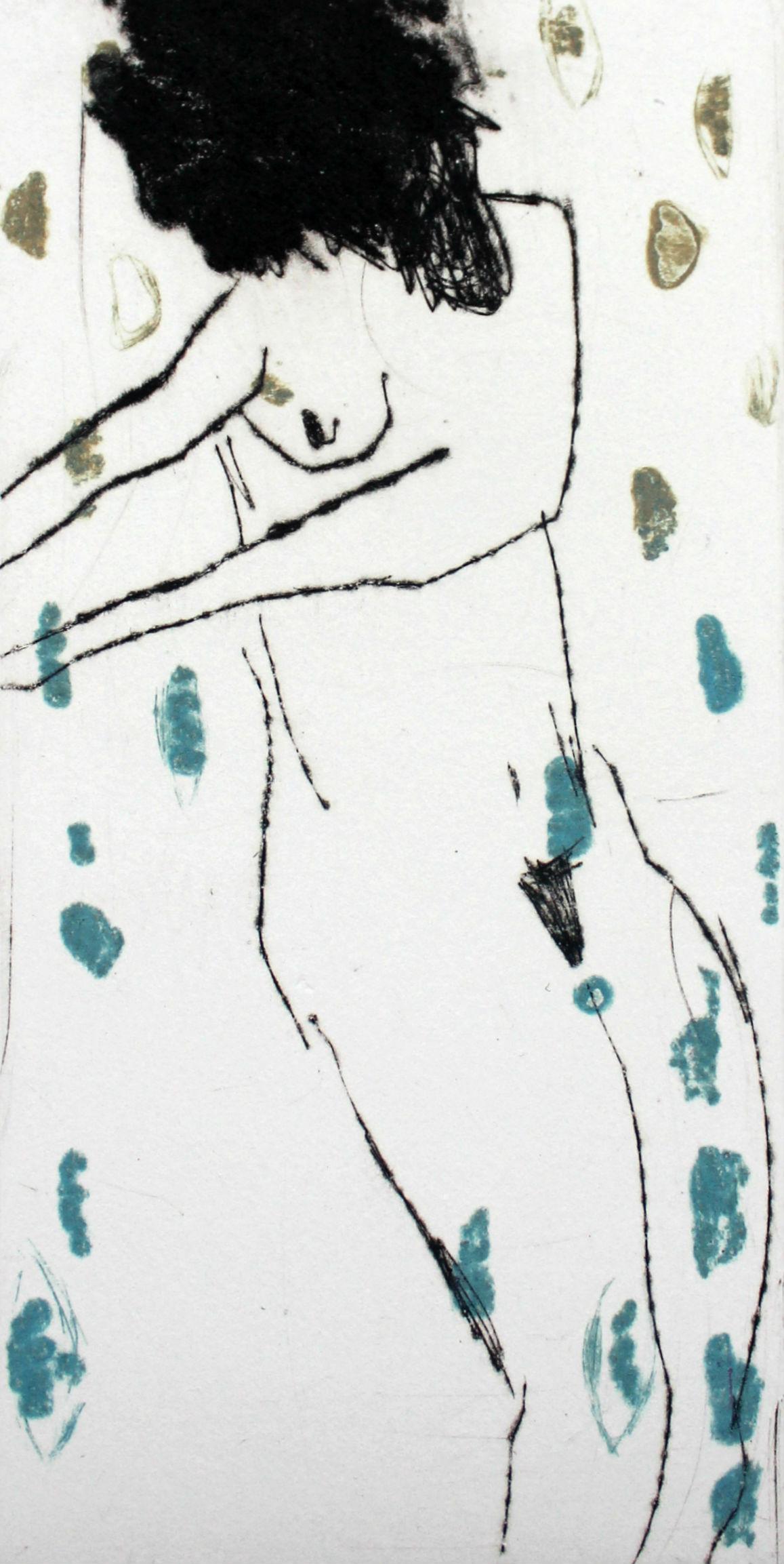 Marta Wakula-Mac Nude Print - Nude VII - XXI Century, Contemporary Figurative Drypoint Etching Print