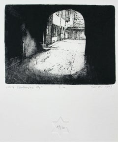 14 Przedborska Street - XXI Century, Contemporary Etching Print, City view