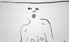 Untitled - XXI Century, Contemporary Figurative Ink Drawing, Female Nude