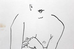 Untitled - XXI Century, Contemporary Figurative Ink Drawing, Female Nude