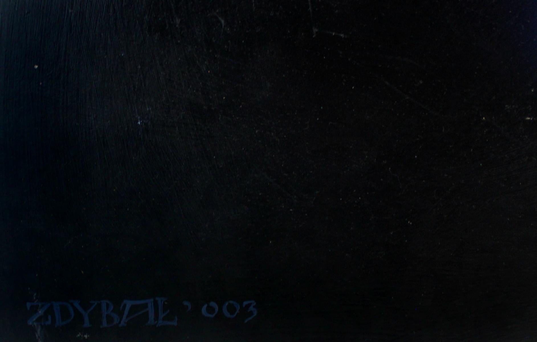 blue monochromatic painting