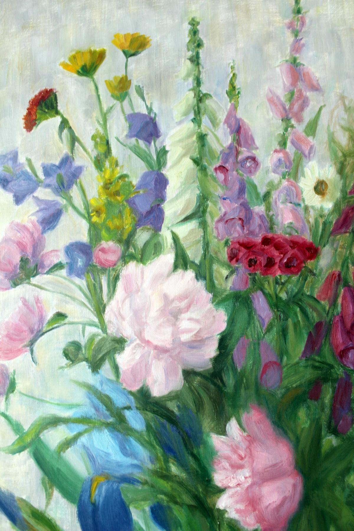 Spring flowers - XX Century, Still-life Oil Painting, Colorful, Bright Colors 2
