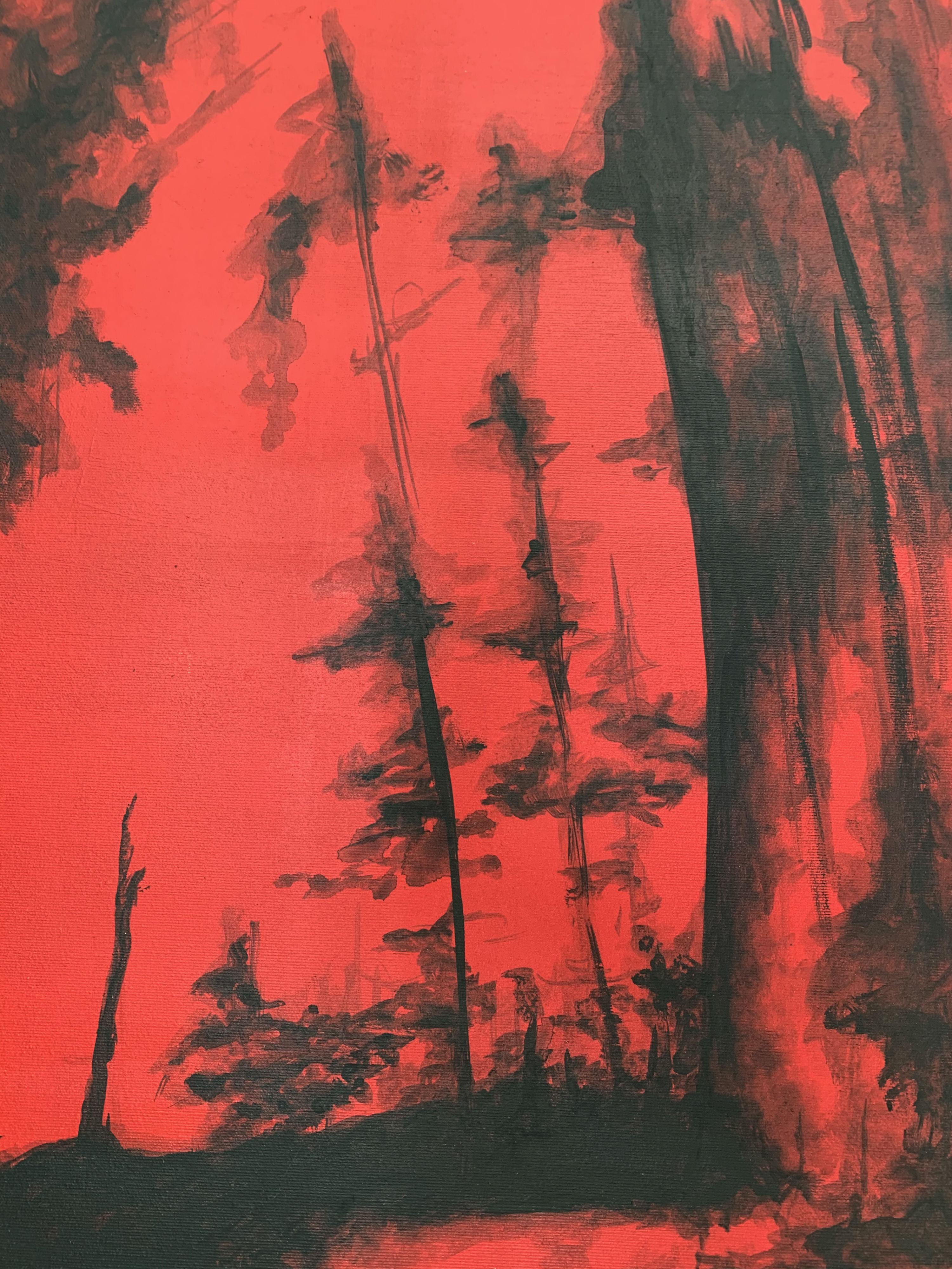 RED1 - XXI Jahrhundert, Zeitgenössische abstrakte Acrylmalerei, lebhafte Farben im Angebot 2