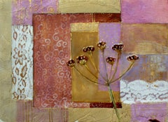 Flower in pink - XXI Century, Contemporary Still Life Painting, Textured