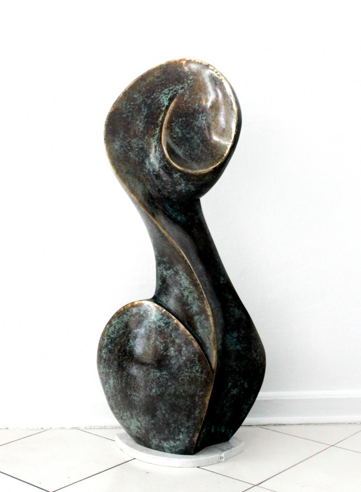 Stanisław Wysocki Nude Sculpture - A muse - Contemporary Bronze Sculpture, Abstract, Figurative, Nude