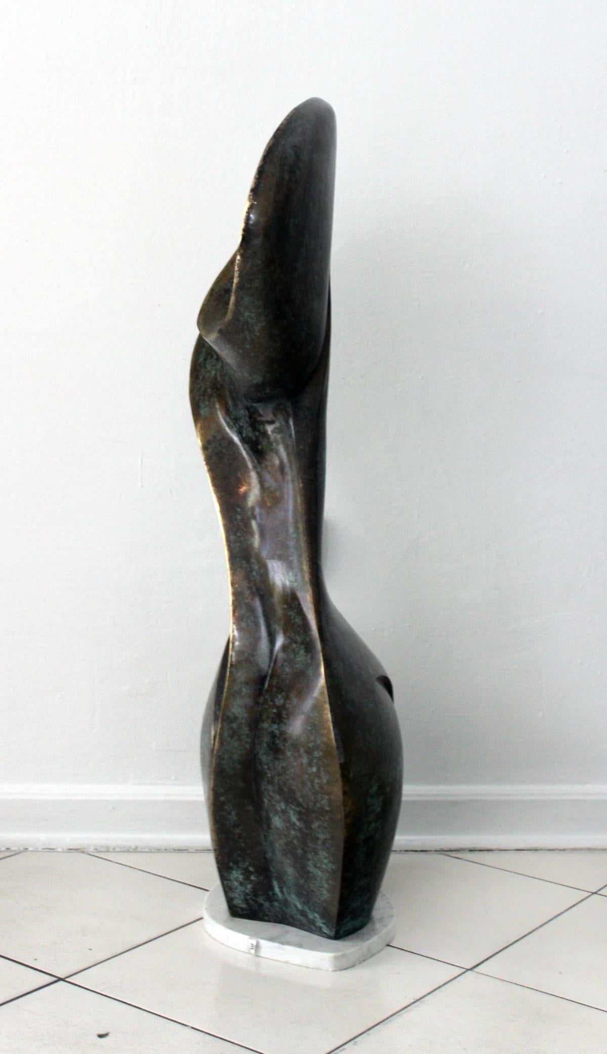 A muse - Contemporary Bronze Sculpture, Abstract, Figurative, Nude 2