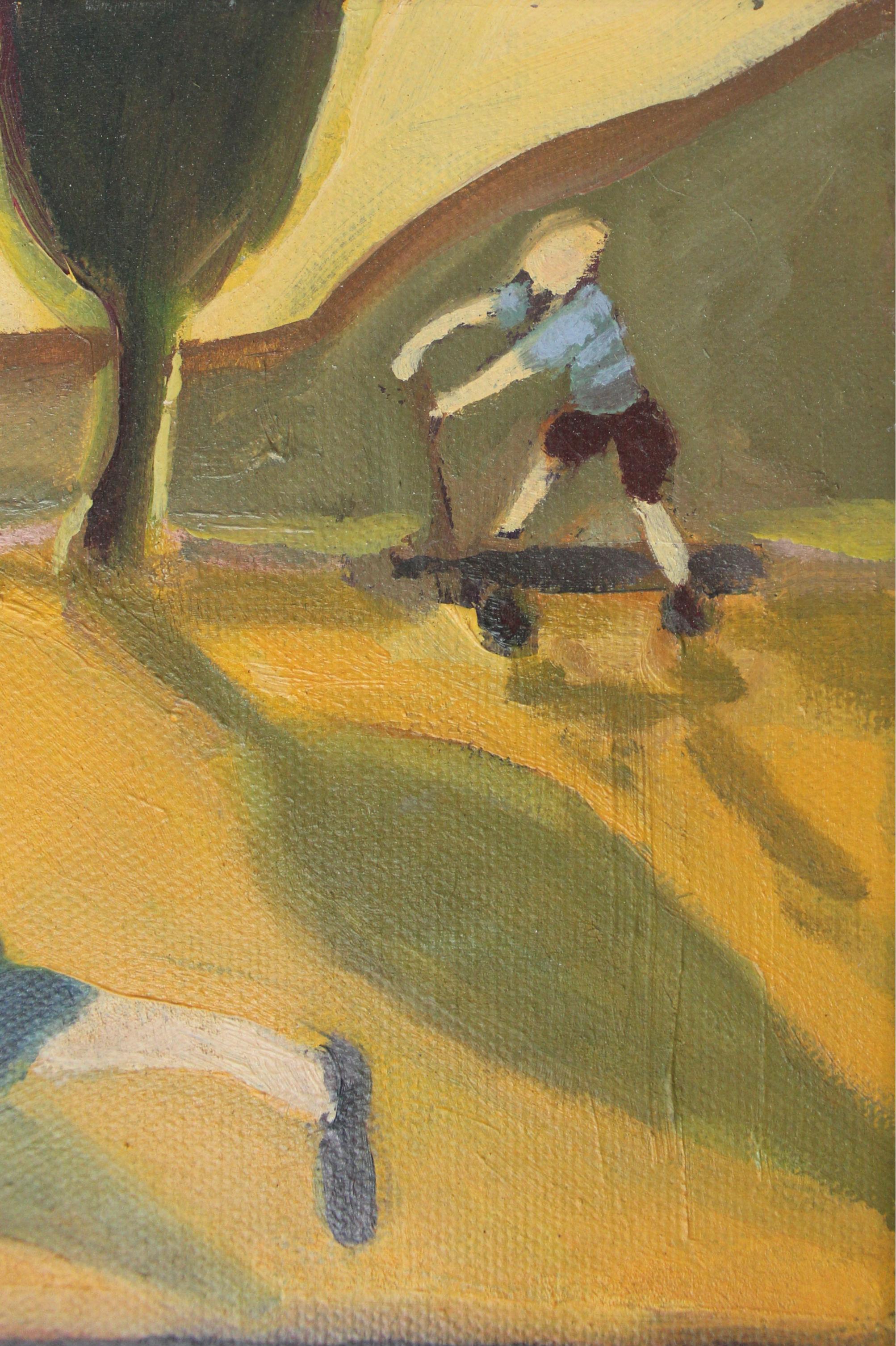 Scooter – 21. Jahrhundert, zeitgenössisches Ölgemälde, leuchtende, lebendige Farben (Zeitgenössisch), Painting, von Monika Rossa