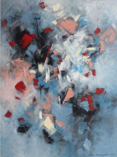 Raindrops - XXI century, Acrylic painting, Abstraction, Colourful