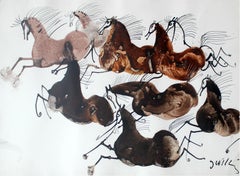 Horses - Contemporary art, Figurative Painting, Animals, Classics, Art master