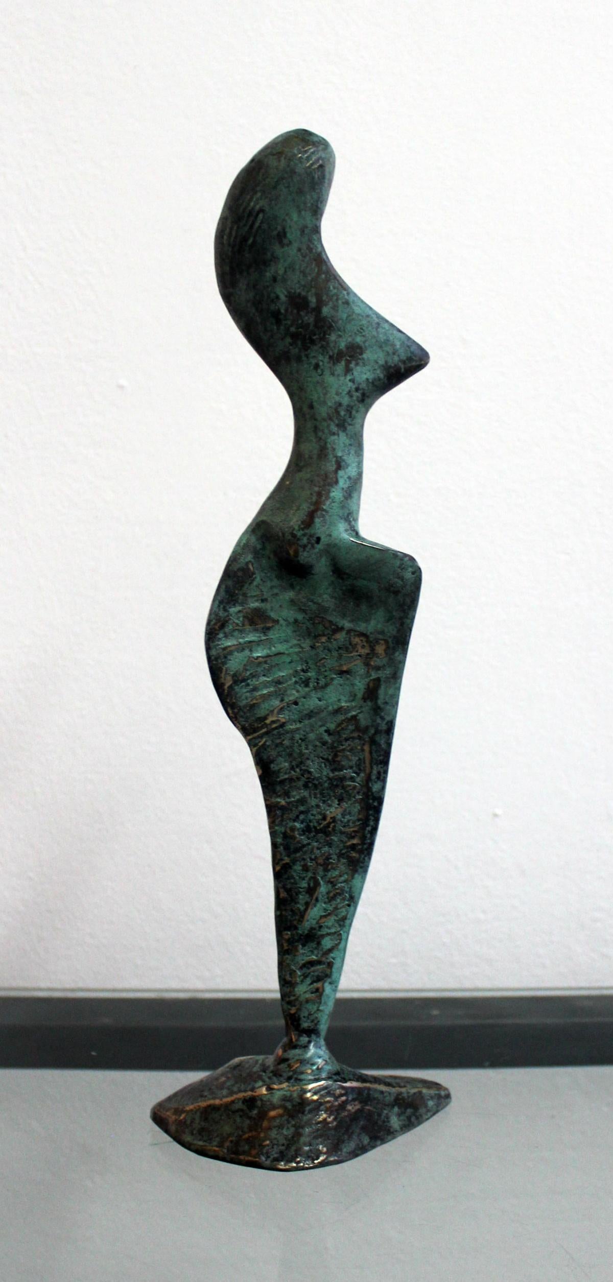 Dame - XXI Century, Contemporary Bronze Sculpture, Figurative, Nude, Abstract - Gold Nude Sculpture by Stanisław Wysocki
