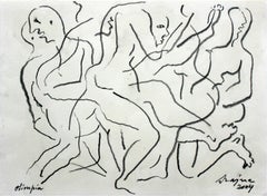 Gray Figurative Drawings and Watercolours
