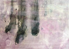 Lanscape - XXI century, Contemporary Abstraction Oil painting, Purple