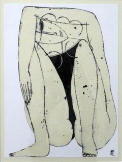 Paper Nude Drawings and Watercolors