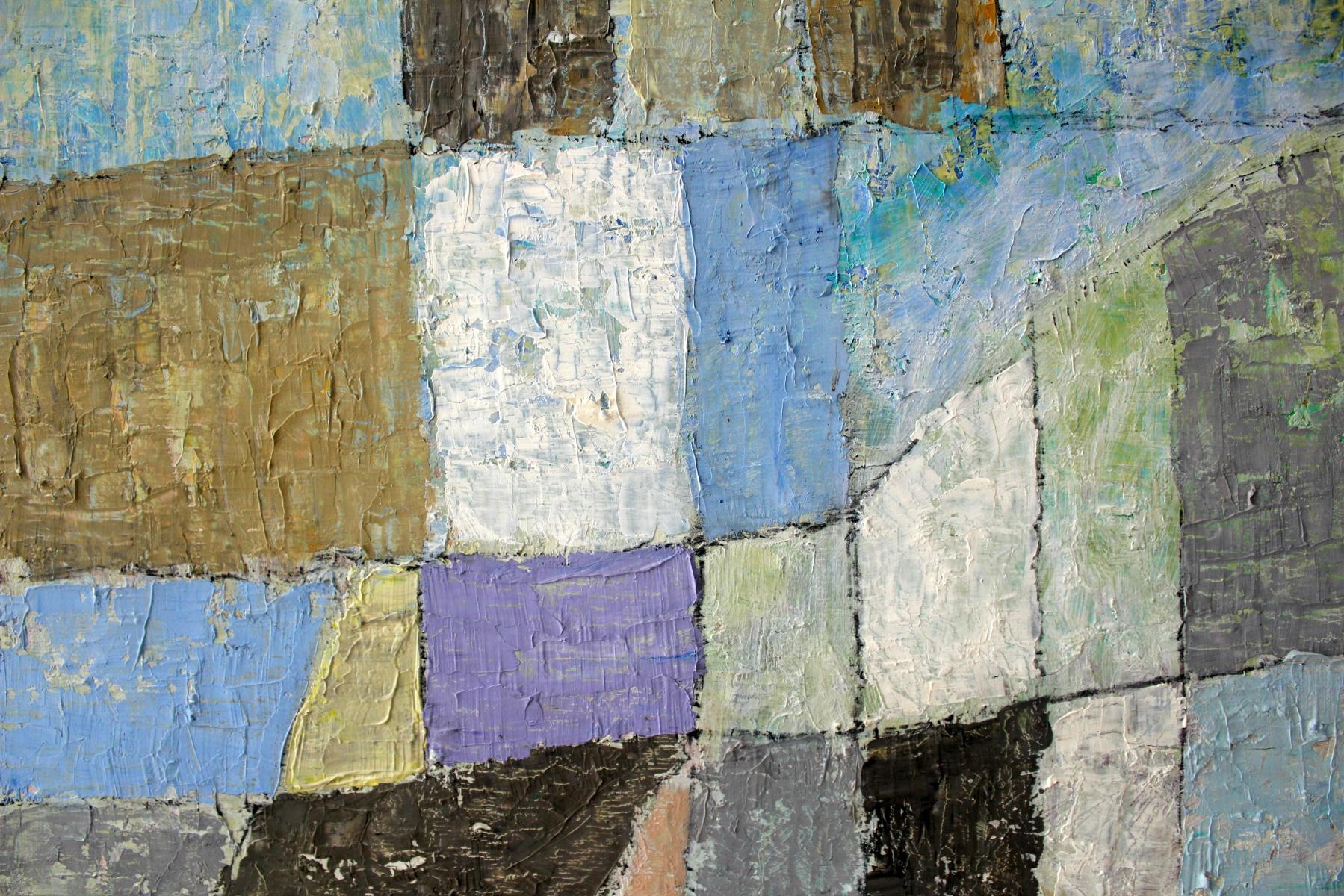 Grigiore dell'amore - XXI secolo, Pittura ad olio contemporanea, Astrazione geometrica - Painting di Ellis Ostrowska