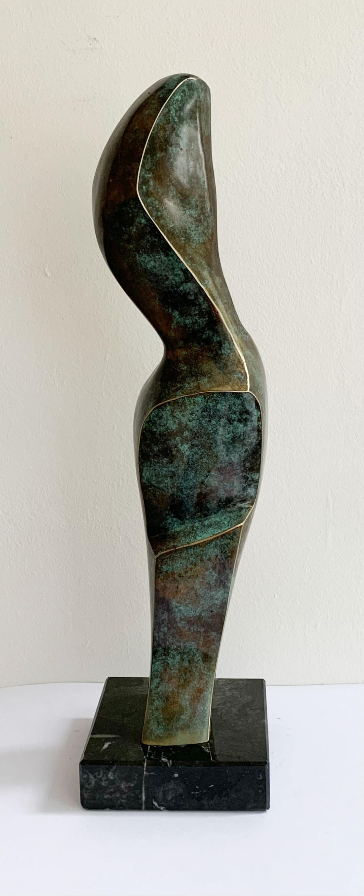 Dame III - XXI century Contemporary bronze sculpture, Abstract & figurative - Gold Figurative Sculpture by Stanisław Wysocki
