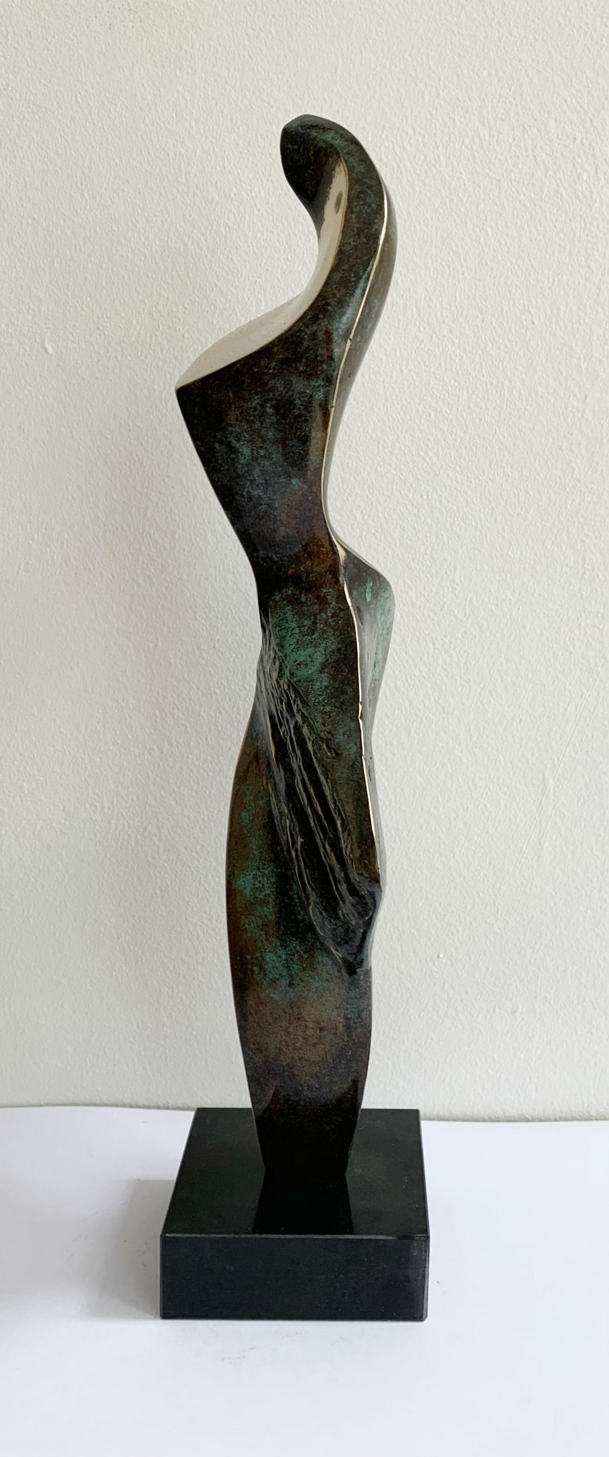 Dame VII - XXI century Contemporary bronze sculpture, Abstract & figurative - Gold Abstract Sculpture by Stanisław Wysocki