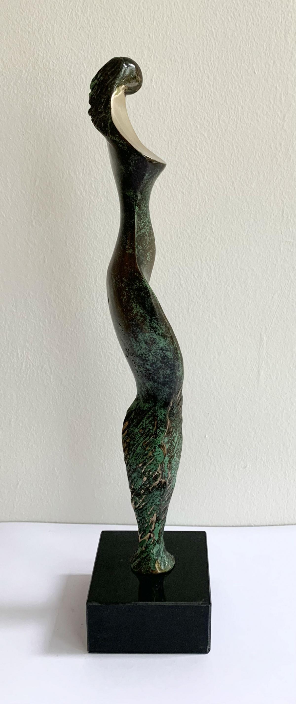 Nude - XXI century Contemporary bronze sculpture, Abstract & figurative - Gold Abstract Sculpture by Stanisław Wysocki