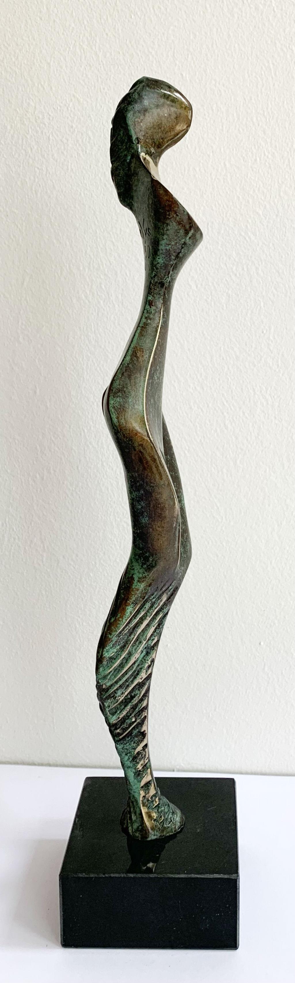 Nude - XXI century Contemporary bronze sculpture, Abstract & figurative - Gold Figurative Sculpture by Stanisław Wysocki