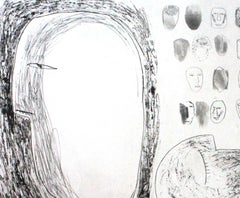 Strange Strangers - XXI Jahrhundert, Zeitgenössischer Radierungsdruck, Schwarz-Weiß, figürlich