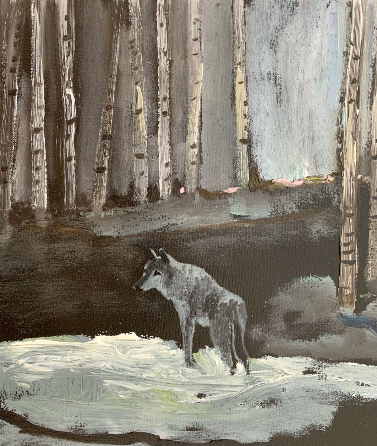 Mémoires et rêves X - XXIe siècle Peintures à l'huile - Figuratif - Animaux de paysage - Contemporain Painting par Magdalena Nałęcz