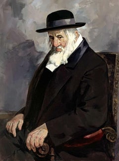 Portrait of Rabbi Yeshayah Steiner - Contemporary Realistic Oil Painting