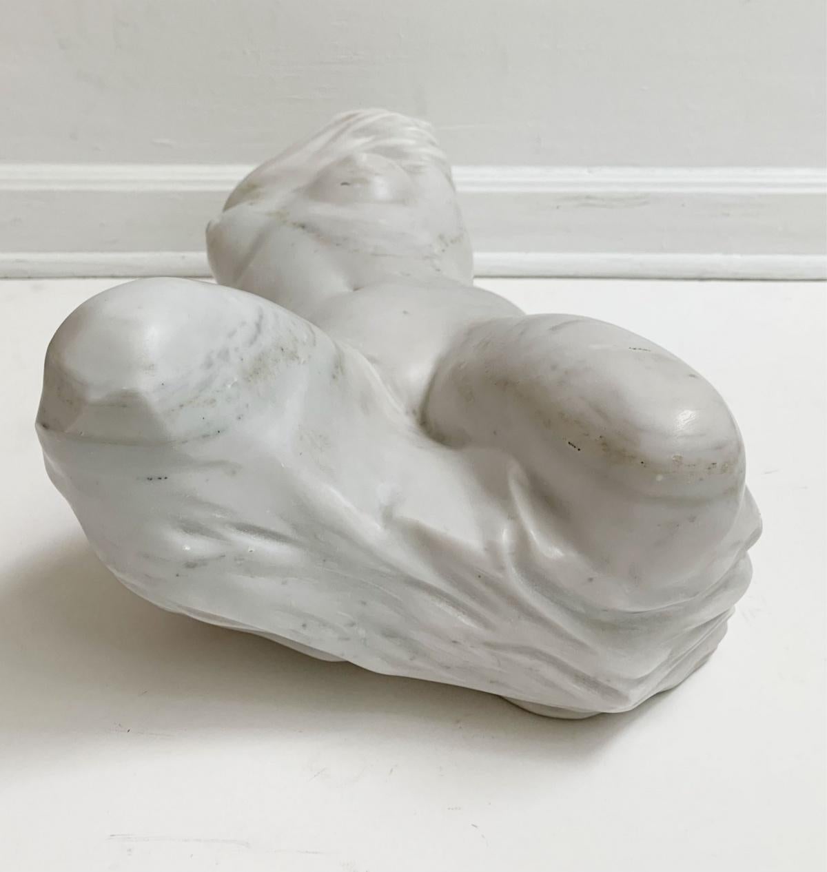 Nude - XXI century, Contemporary figurative marble sculpture, Classical, Realism - Gray Nude Sculpture by Ryszard Piotrowski