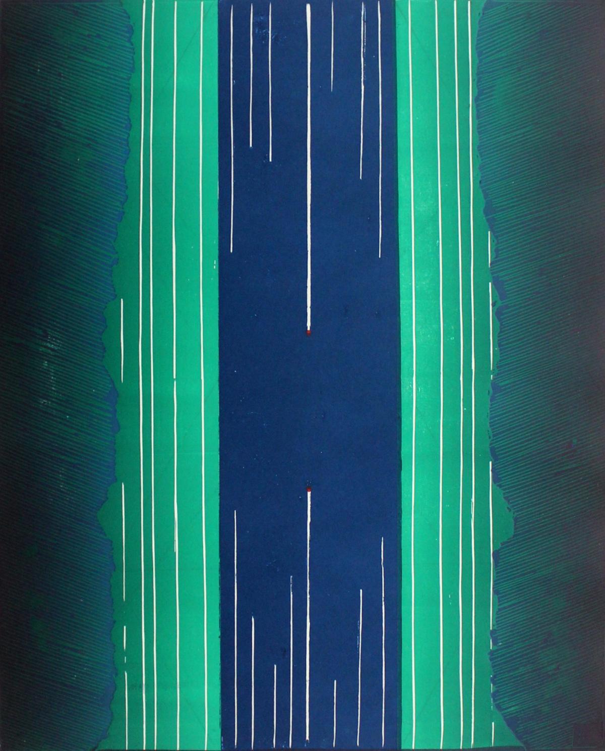 Ryszard Gieryszewski Abstract Print - A road - vertical division -- Contemporary abstract graphics, XXI Century