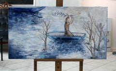 Incantation - Peinture acrylique figurative contemporaine, XXIe siècle