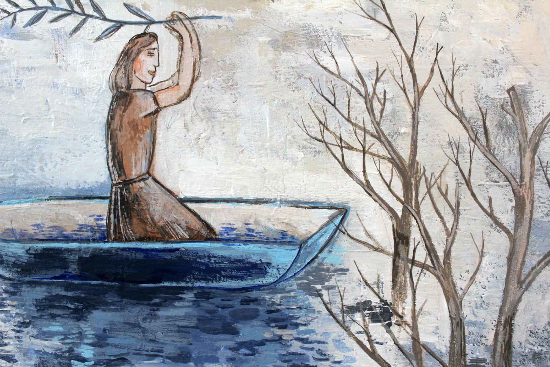 Incantación - Pintura acrílica figurativa contemporánea, siglo XXI - Painting Contemporáneo de Józef Chyży