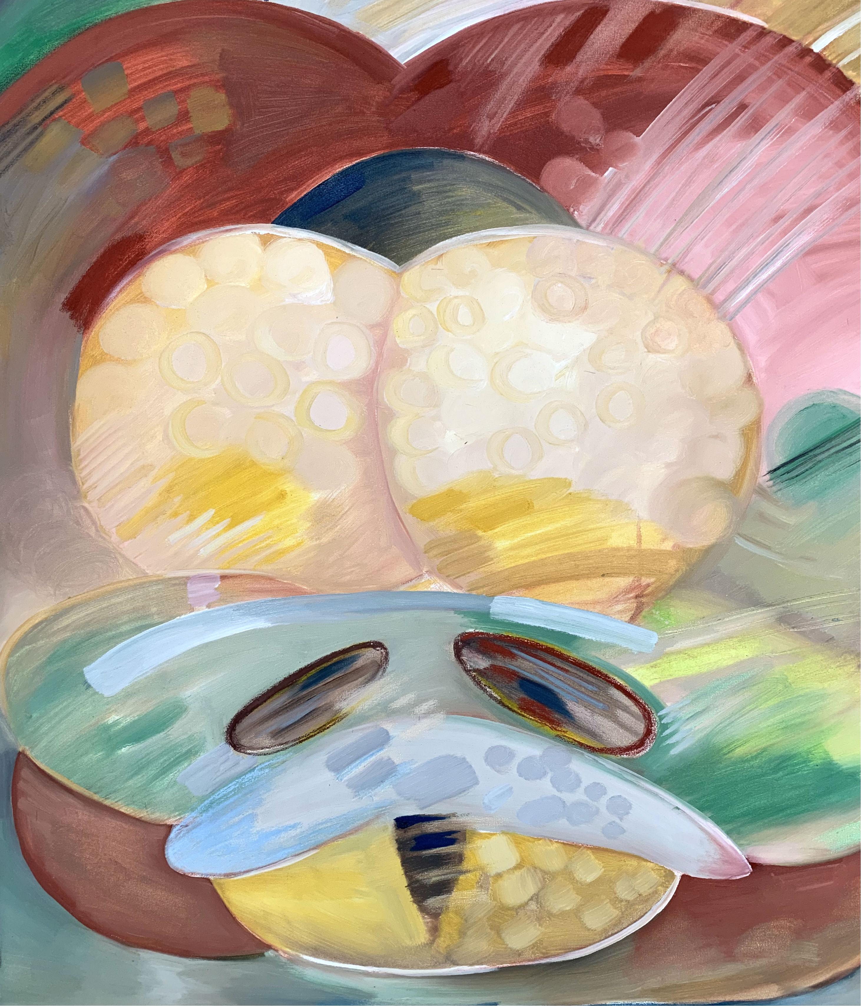 Insectum - XXIe siècle, peinture à l'huile colorée, insectes, abstraction - Contemporain Painting par Dana Buchel