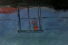 Derrière un mur - XXème siècle, Peinture à l'huile contemporaine, Figurative & Landscape